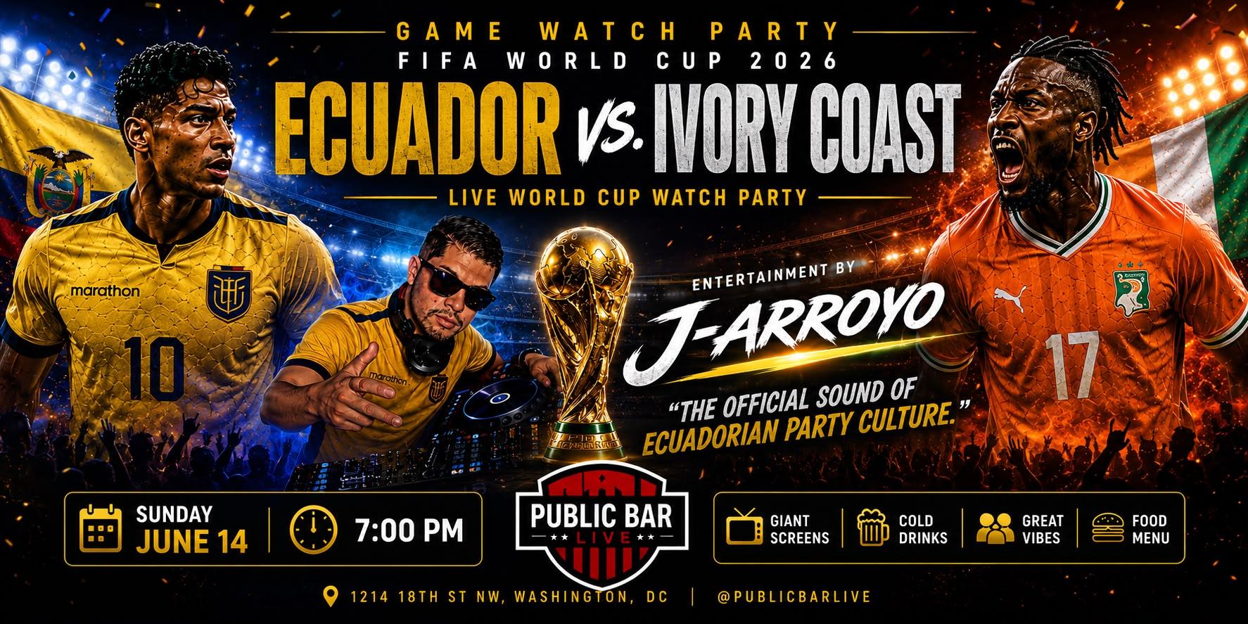 ECUADOR vs IVORY COAST Watch Party!